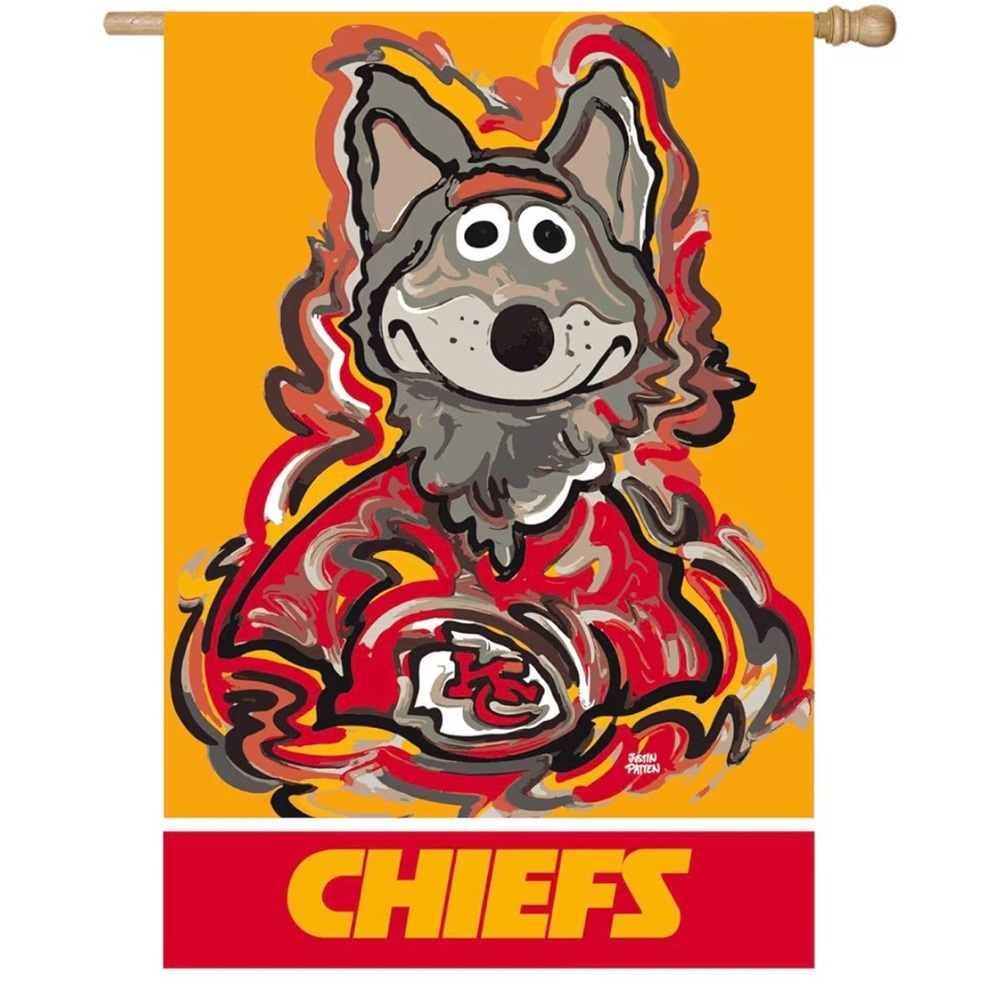 Kansas City Chiefs Mascot Flag 29x43”